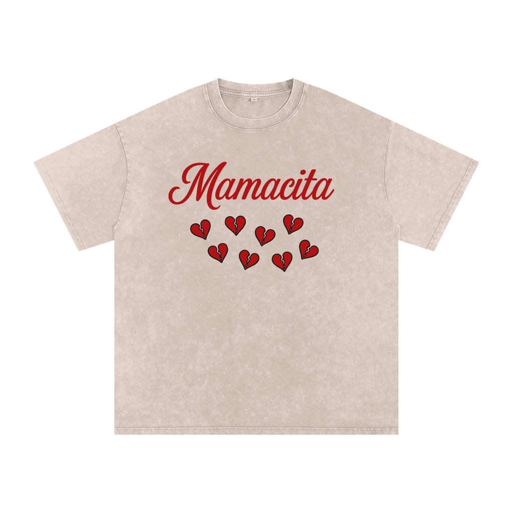 Snow Washed Oversized Cotton T-Shirt